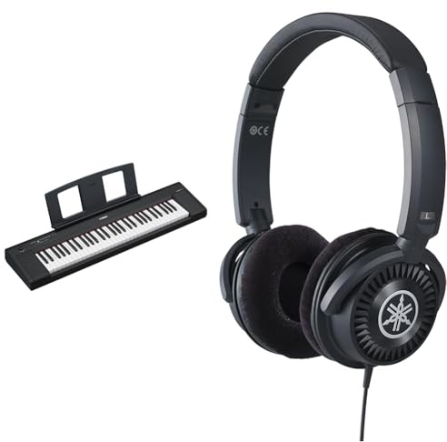 Yamaha NP-15 Piaggero Digital Keyboard with 61 Touch Sensitive Keys bundled with HPH-150 Headphones