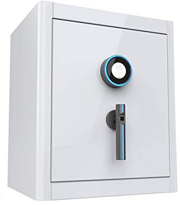 safe safe box money safe fingerprint safe,lock box cabinets gun pistol cash strongbox solid steel safety jewelry storage money boxes (color : white) safe
