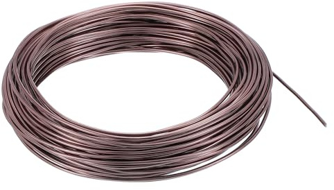 PATIKIL Fil De Formation Pour Bonsaï 2.5 mm, 1 Rouleau De Tiges Florales En Fil D'Aluminium Anodisé De 29 Mètres Au Total Pour La Fixation Des Branches De Jardinage, Marron