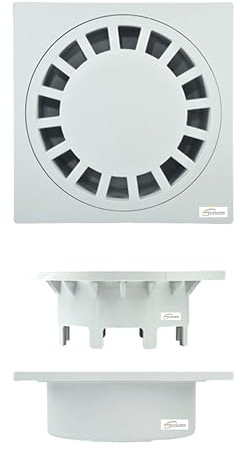Chiusino Sifonato Scarico Verticale con Griglia Raccolta Acqua – PVC Polipropilene Anti-UV – Drenaggio Pavimento Interno ed Esterno – Varie Misure – Made in Italy | SERVICEWEBSHOP (CM 10X10)