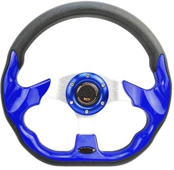 Paddle Shift Booster Knopf Universal Autolenkrad 13 Zoll 320 Mm Auto Sportlenkrad Rennsporttyp(BLAU)