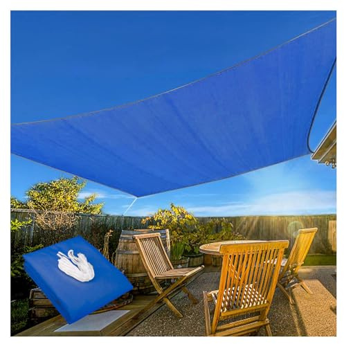 Portable DarkBlue Sun Shade Sail with Hardware Kit UV Resistant Breathable Easy Install Awnings and Canopies for Rainproof Protection (Custom