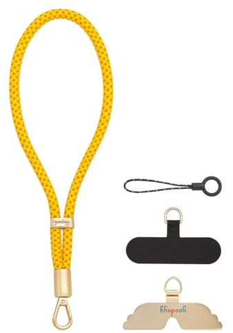 GOODAYY Phone Wrist Strap, Adjustable Elasticity Phone Strap with 1 Metal and 1 Nylon Patch, Universal Phone Lanyard for Outdoor Phone Wrist Strap Anti Theft Mobile Phone Accessories