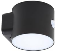 Lindby LED Solarleuchte außen Amren mit Bewegungsmelder (spritzwassergeschützt (Modern) in Schwarz (1 flammig,) - Solar-Wandleuchten Wandlampe für Outdoor & Garten