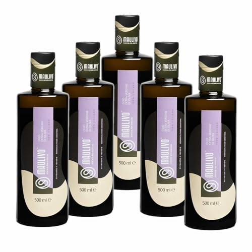 Olio EVO Extravergine di Oliva Maulivo 100% Italiano Estratto a Freddo Prodotto da Monocultivar Coratina Bottiglia da 500 ml (6x BOTTIGLIA 500ML)