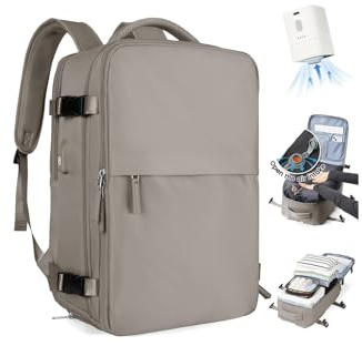 SZLX Mochila al Vacio con Bomba Mochilas Viaje Cabina Avion 40x30x20 Ryanair Vueling Wizzair Equipaje de Mano 40x20x25 Bolsas de Viaje Mujer Maletas 45x36x20 Easyjet Mochila Portátil con USB Hombre