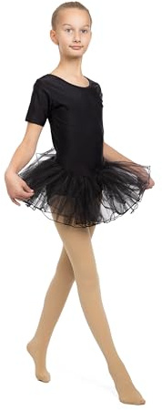 OVISSA Medias de Ballet para Niñas 80 DEN – Resistentes y Elásticas – Nude 122–146 cm