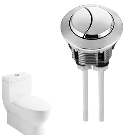 Bansusu 1Pc Toilet Flush Button Replaceable Round Head Toilet Button Flush