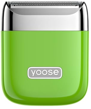 yoose Lady Shaver, IPX7 Alloy Body Electric Razors for Women (USB-C, 3.6mm Guide Comb, Multi Shaving Modes), Portable Size, Cyber Green