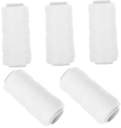 FIXOSHEE 5 Rollos Hilo Depilatorio Facial Algodón para Depilación Cejas Profesional Casa