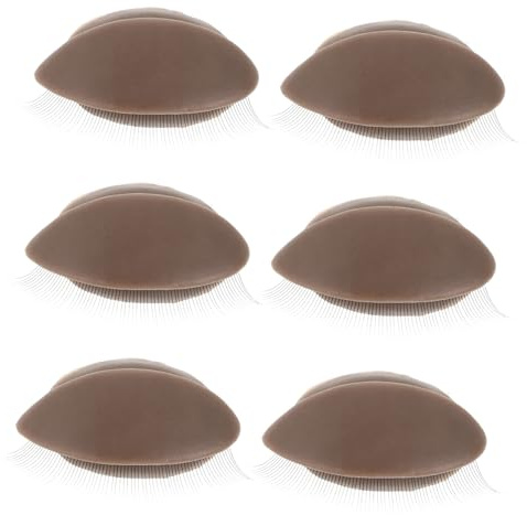 FOMIYES 6 Stück Teiliges Übungs wimpern und Austauschbare Übungslid eyelids für Lash Extension Training Langlebige Kunststoff Fasermaterialien für Wimpernverlängerungsanfänger und Profis