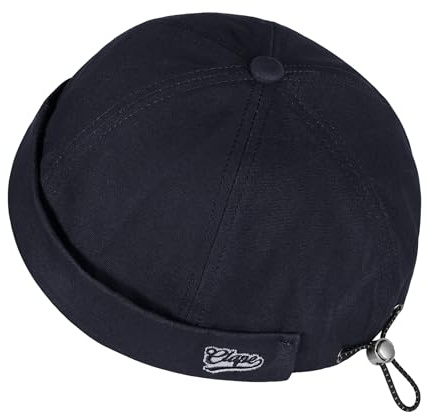 CLAPE Casquette sans Visière pour Homme Femme Coton Pliable Bonnet Docker | Léger,Réglable,Unie,Unisexe Casquette Marin pour Plein Air,Streetwear,Voyage,Pêche