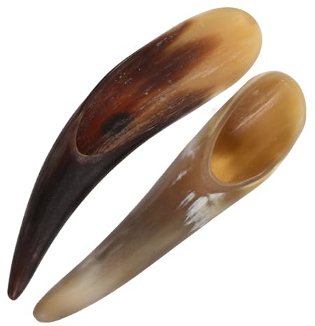 2 Stück aus Ochsenhorn für Gua Sha Massage und Schönheitssalons | Handliche Utensilien für Zuhause und Unterwegs, Glatte Oberfläche, Angenehm der Haut, Geeignet zur Pflege der Hautelastizität