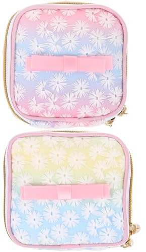 HOLIDYOYO 2 Stück Hygiene Tasche für Damenbinden mit Besticktem Netz Tragbarer Wasserabweisender Pad Halter für Menstruationspads Praktisch für Kleine Hygieneartikel Zufällige Farbe