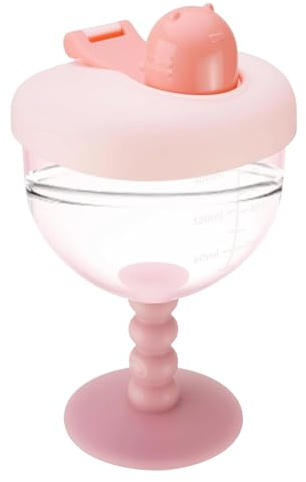 Bicchiere da vino per bambini - Calice in da 6 once con coperchio, bicchiere per bambini a prova di perdite, simpatico oggetto per feste per bambine | Bottiglia d'acqua riutilizzabile per suc