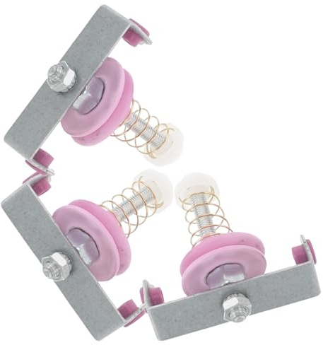 Healifty 3pcs Knitting Machine Yarn Tensioner Spring for Textile Weaving Machines, Aluminum Ceramic Flat Tensioner Accessories for Hand and Circular Looms