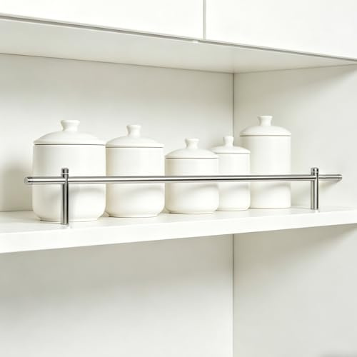 Wansiman Metal Shelf Guard Rail,Long Floating Shelf Railing Rod,Anti-Fall Shelf Guard Rail,Aluminum Prevent Falling Barrier Rod For Gallery Shelves,for Shoe Racks/Bookshelf,Display Enhancer