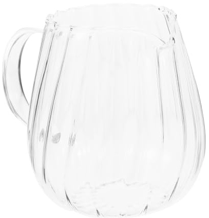 Cabilock Distribuidor de Té de Vidrio Uso Rápido y Conveniente Diseño de Rayas, Práctico para Leche y Té Verde Adecuado como Obsequio