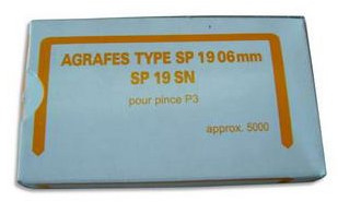 BOSTITCH Agrafes NºSP 19 06 pour P3 en boîte de 5000