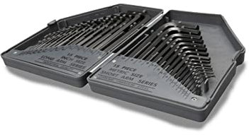 Hyfive 30Pcs Allen Wrench Set, Hex Key Set with 15Pcs Black-Oxide Finish 0.028”-3/8” Long Arms, 15Pcs Matte Finish 0.7-10mm Short Arms, Allen Key Set…