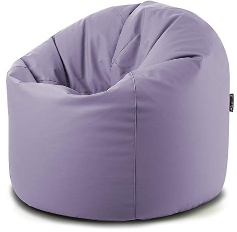 Poltrona Sacco Pouf | grande XXL per interni |95x130cm idrorepellente | Con rivestimento finta pelle lavabile | interno riempito con perle EPS da 380 litri -LILLA-