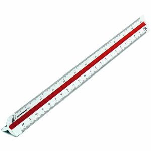 RUMOLD Präzisions-Dreikantmaßstab 160, 160/1/30, weiß, architect 1, 30cm