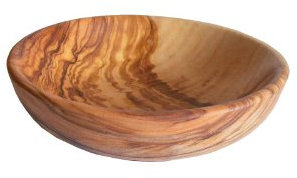 Cuenco de madera de olivo, hecho a mano, 100% madera de olivo española, diámetro aprox. 12 cm