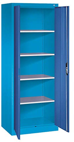 C und P Universalschrank mit Türen Metallschrank Aufbewahrungsschrank 195x70x50 cm