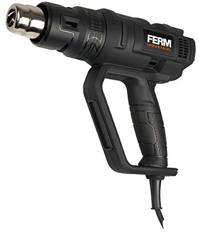 FERM Pistola ad aria calda professionale 2000W / Pistola termica elettrica. Temperatura rebolabile tra 50°C e 600°C