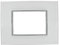 Placca Vetro Compatibile con Bticino Axolute effetto Lucido colore Bianco 3 4 6 Posti Moduli per supporti e prese elettriche da incasso (3 POSTI)