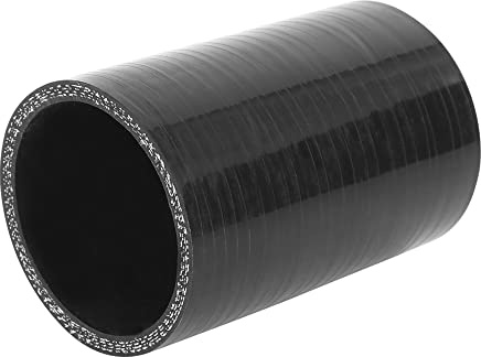 X AUTOHAUX Manguera De Silicona Recta 60mm ID para Intercooler Negro 1pc | 60mm Diámetro Interno, 10cm Longitud, Alta Resistencia Térmica, Anticorrosión, Anticolisión, Mejora Flujo Refrigeración
