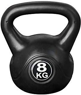 Vivol Kettlebell 8kg Vinyl - Kugelhantel Training Gewicht met Premium Kunststoffmantel und Zementfüllung - Für Gym, Crossfit und Fitness zu Hause