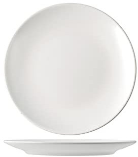 H&H Denver Set 6 Piatti Frutta, Stoneware, Bianco, 20cm