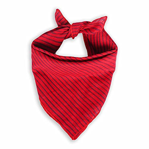 Monkimau Hundehalstuch für große Hunde - Halstuch Hund kariert und gestreift (rot)