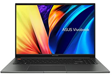 ASUS VivoBook S 16X Slim Laptop, 16 WUXGA (1920 x 1200) Display 16:10, CPU Intel Core i5-12500H, 8GB RAM, SSD 512GB, Windows 11 Home, Midnight Black, S5602ZA-DB51