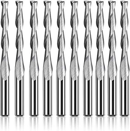 Trapano Bit Fresa A Spirale A 2 Flauti Fresa A Testa Piatta CNC Da 3,175 Mm Fresa Per Filettature,3.175x3.175x22mm