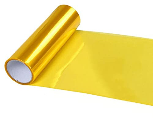 Autoscheinwerfer Rücklicht Tönungsfolie,Asudaro Auto Lichtfolie Selbstklebend Farbwechselfolie Transluzente Lichtschutzfolie Kratzfeste Folie für Nebelscheinwerfer Rücklichter 10mx30cm,Gelb