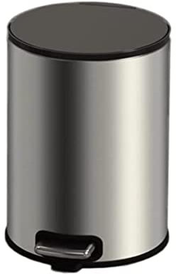 HALAHAI MüLleimer MistküBel Step-Mülleimer Mit Innenfass-Mülleimer Mit Soft-Close-Deckel, Fußpedal-Mülleimer Für Das Home Office MüLleimer BüRo (Blue : Metallic 9L)
