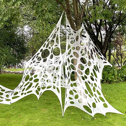 DTYDECLE 13.5ft Halloween Cobwebs Decorations, Stretchable Giant Spider Webs Stretchy Beef Netting Spider Webbing for Halloween DIY Decoration Outdoor Indoor Yard