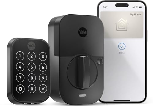 Yale YRD450-N-BLE-BSP Assure Lock 2 Plus with Bluetooth Apple Home Keys Smart, Black Suede, No Wi-Fi
