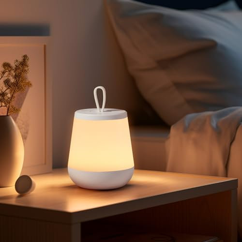 Diboniur Lampe de Chevet Tactile LED Multicolore, Veilleuse Bébé Rechargeable, Lampe Chambre Adulte Avec Télécommande, Mode Chaud 13 Couleurs RVB