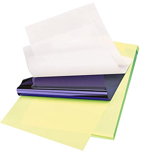 Emalla Tattoo Transferpapier 30 Blatt Tattoo Papier A4 Kohlepapier, Premium stencil papier tattoo, Matrizenpapier, Thermoschablonenpapier mit Hochwertige Tinte für Freihändig Und Thermodrucker