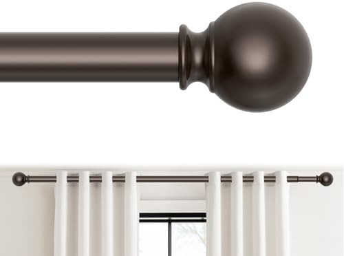 Gardinenstangen ca. 71 bis 122 cm x 1,6 cm zum Zusammenstecken, Set mit kleinen Gardinenstangen, bronzefarben. Größe (ca.): 46 - 114cm, bronzefarben