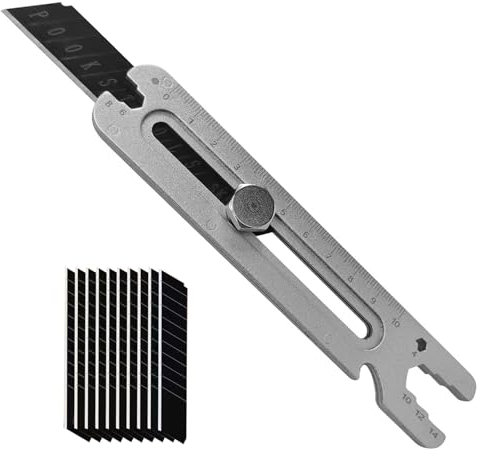 Cuttermesser Teppichmesser Cutter Knife Set, Mit 18 mm Abbrechklingen, kompatibel mit Standardklingen, Geeignet für Bastelarbeiten, Allzweckmesser Modellbau, DIY-Projekte usw