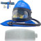 Casco per sabbiatura Casco sicuro per sabbiatura ad aria compressa con cappuccio protettivo per sabbiatura per spalla Dotato di termostato per sabbiatrice 10 PCS lenti esterne