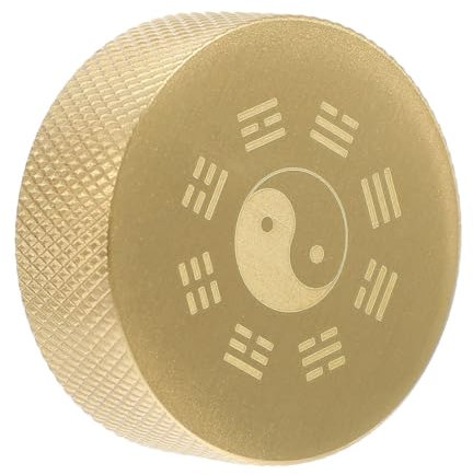 Kisangel Rundes Kupfer-papiergewicht Mit Kalligraphie- Dekoratives Accessoire Für Schreibtisch Und Büro Für Kalligraphie-übungen Elegantes Design Und Hochwertige Verarbeitung