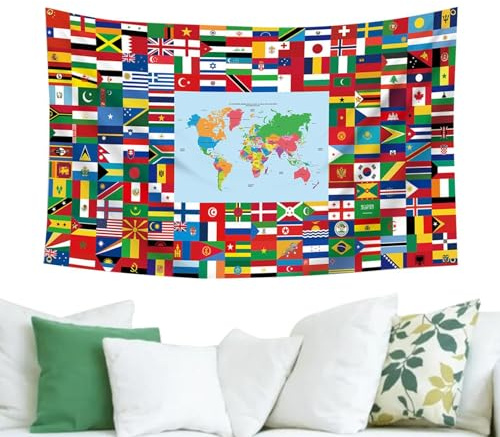 Drapeaux de pays Bannières du Monde, Bannières de Drapeaux du Monde Bannière - Bannière Décorative Anti-UV Drapeau du Monde | 90x150cm Grand Drapeaux de Pays Fond pour Extérieur, Bannière