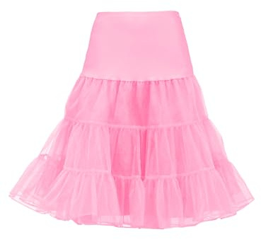Wikoan Damen Petticoat Unterrock Kurz Reifrock Underskirt Crinoline Rockabilly Rock für Abschlussball Abend Brautkleid S-XXL