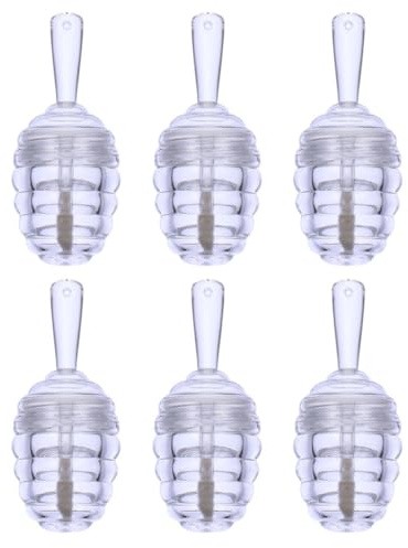 minkissy Lot de 6 Tubes de à Lèvres en Forme de Pots de Miel Flacons de Brillant à Lèvres de 8 Ml Mini