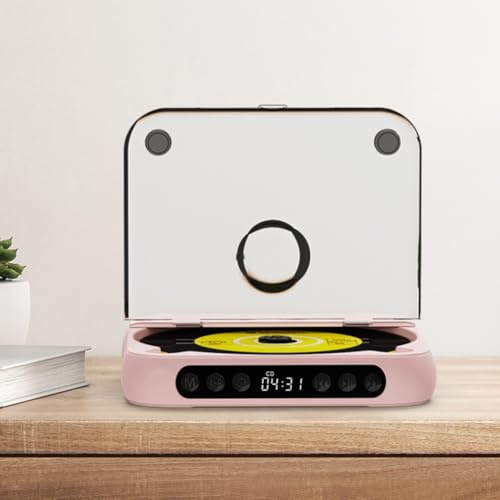 CD Player, Portable Bluetooth-Compatible CD Player, With Built-in LCD Screen And 2000 MAh Rechargeable Battery, For Travel, For Enjoy Music(Pink)